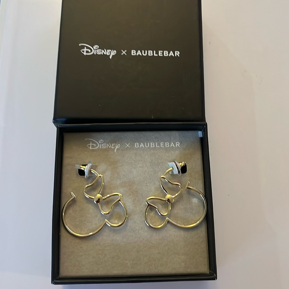 Disney x Baublebar….Gold Minnie Hoop earring